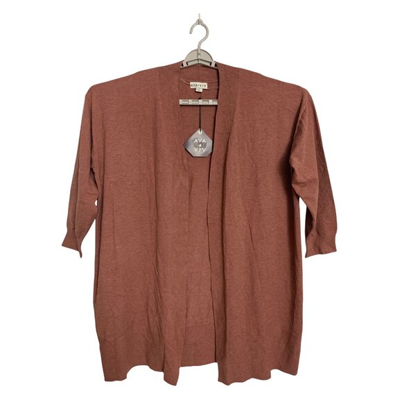 Ava & Viv Womens Plus Size Open Front Cardigan Sweater 3/4 Sleeve Size 2X 20-22 - Picture 2 of 14